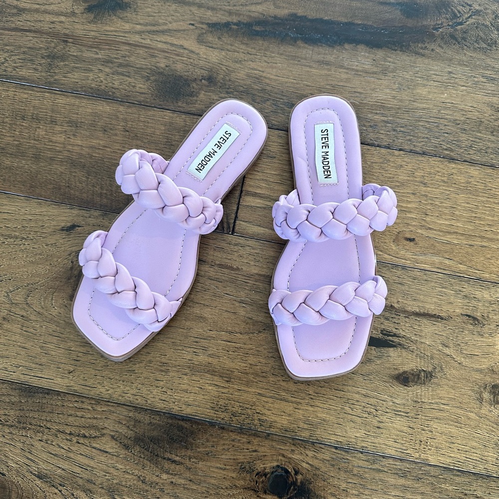 Steve Madden Pink Braided Sandals